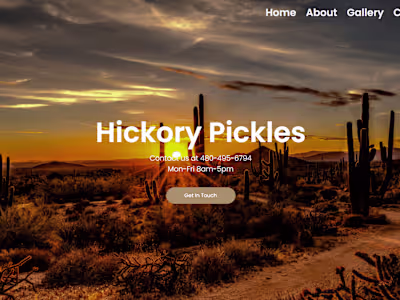 Multipage Hobby Website | Hickory Pickles