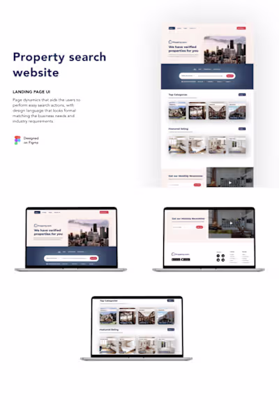 Landing page design