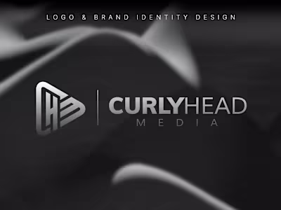 Curly Media Head Initial based creative Logo Design Project