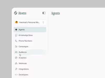 What a $8M AI agent startup’s sidebar should look like.
