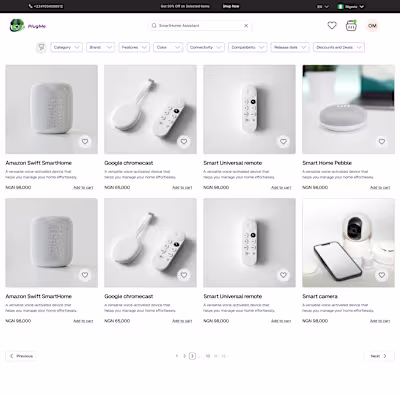 Minimalistic e-commerce website (Product to checkout flow) 