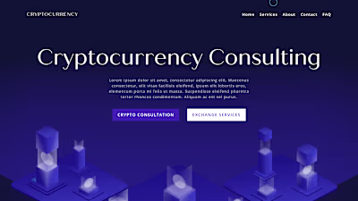 Website For Crypto Currency Services 