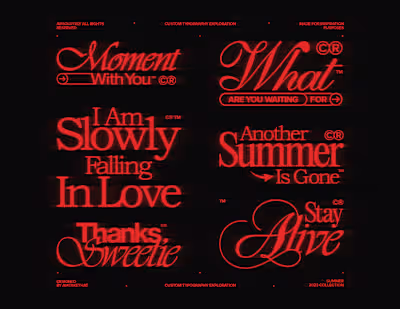 Summer 2023 - Typography Exploration :: Behance