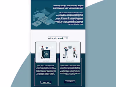 Mockup Design for a Revolutionary End-of-Life Planning setup!