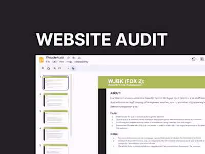 Website UX Audit