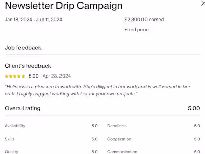 Newsletter Drip Campaign