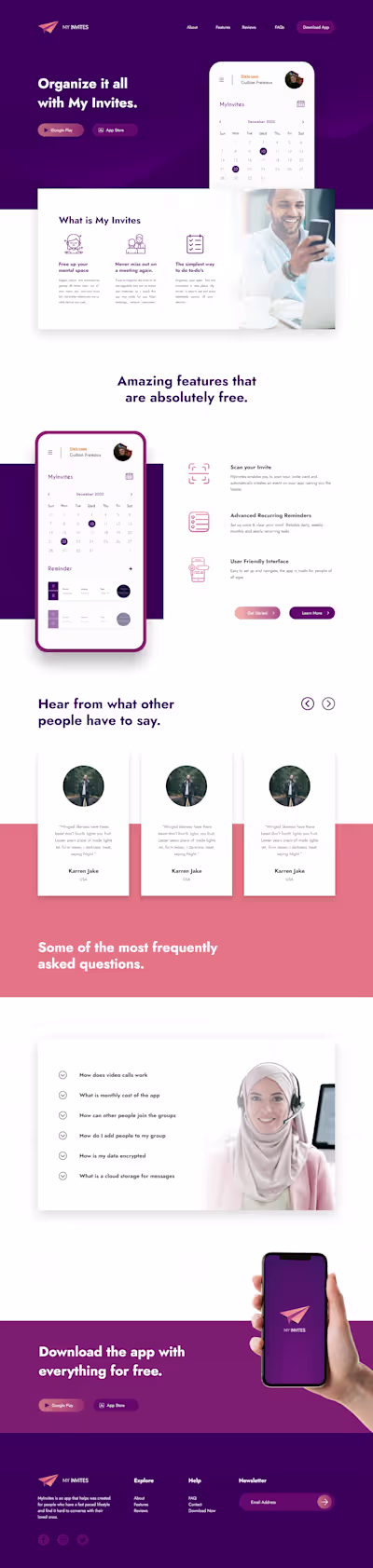 My Invites UI Design