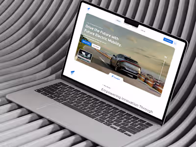 Electric Car Dealership Website UI Design