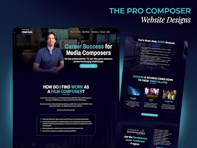 Kajabi Website Design for The Pro Composer