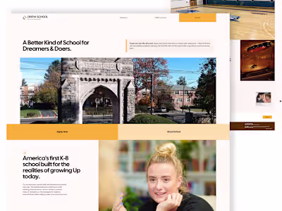 Drew School Website Design