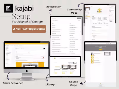 Kajabi Backend Build for Nonprofit Education Platform