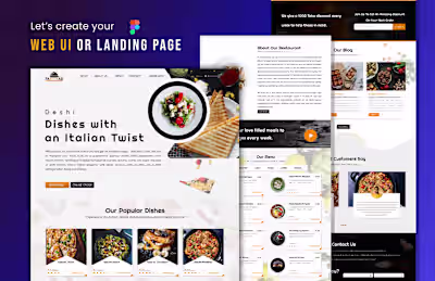 RESTAURANT WEB UI DESIGN