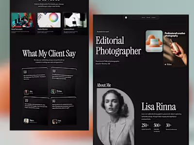 Folion Editorial Photography Portfolio Redesign