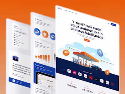 Landing page design for a cashback company