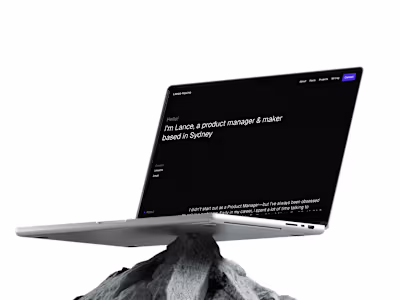 Single page portfolio website