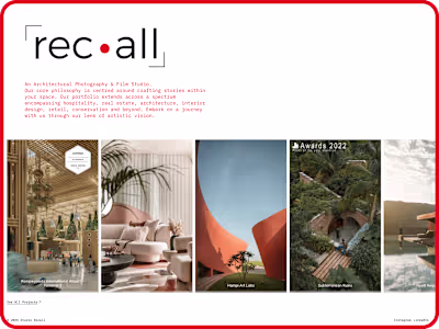 Studio Recall - Web design & Development (Framer)