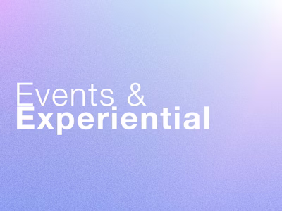 Events & Experiential