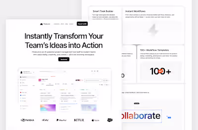 Flowcore AI - Landing Page Design