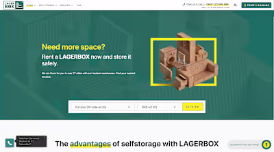 LagerBox Online Booking, Website and SSM development