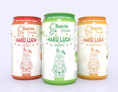 Amazing beer can label design for the Tequila Brand