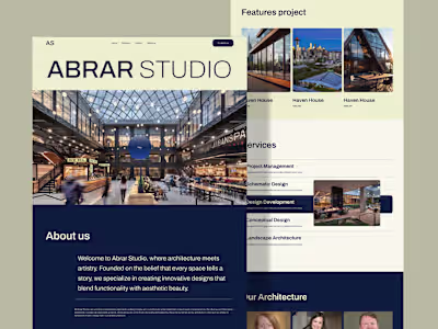 Artitecture Homepage design :: Behance