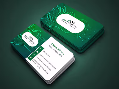 Modern, creative, and sleek Business card design