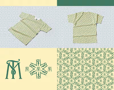 Logo Monogram Pattern M+T
