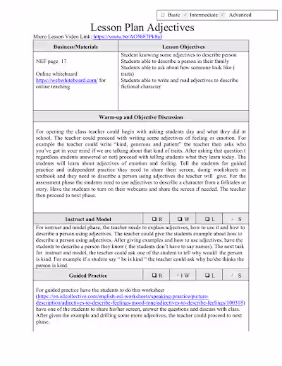 Technology-Enriched ReadingWriting Lesson Plan