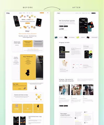 Before → After for kingpay Which site would you trust with y...
