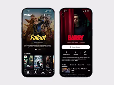 IPTV Mobile App Interface