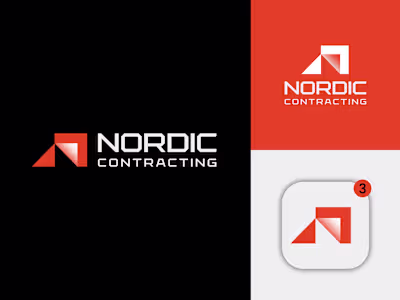 Nordic Contracting logo, Construction Company, Brand Identity