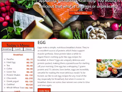 Restaurant Web Application 