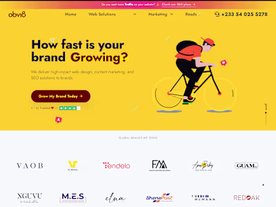 Designed and Developed an agency website for Obvi8