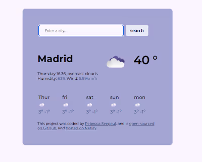 Weather App Design