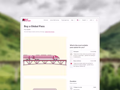 Increase the country rail pass conversion
