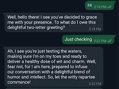 Witty Whatsapp Autoresponding Bot