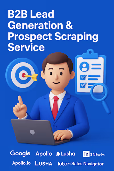✅ B2B Lead Generation & Prospect Scraping (Google | Apollo |...