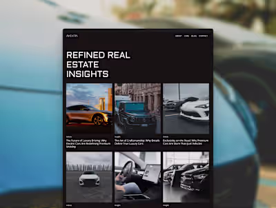 Aventis - Car Dealership Framer Website Template