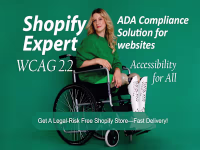 build ada compliant Shopify website with wcag guidelines