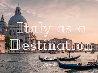 Italy as a destination 