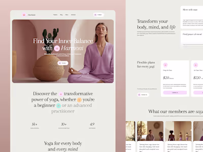 Harmoni - Wellness Website Template | Webflow and Framer