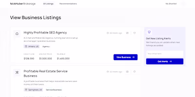 Small Business Brokerage Platform