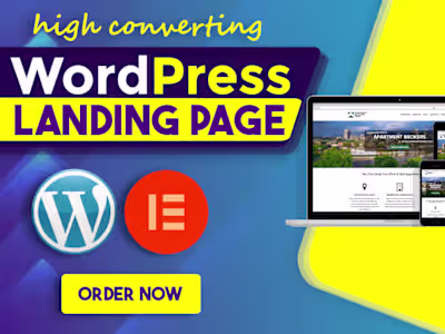 WordPress landing page design 