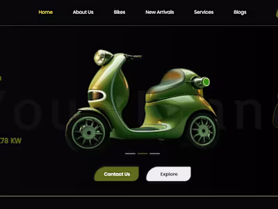 EBike | Business Website Built on Wix Studio.