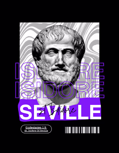 st.isidore of seville T-shirt design