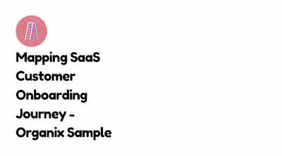 Organix Onboarding Journey Map Project