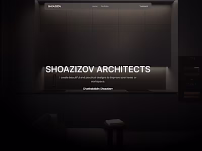 Shahobiddin Shoazizov - Interior and Exterior Designer