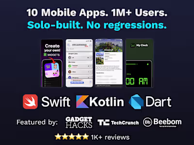 10 Mobile Apps Built, Shipped, Scaled to 1M+ Users