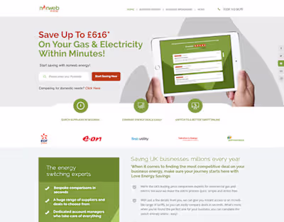 Norweb company Web design :: Behance