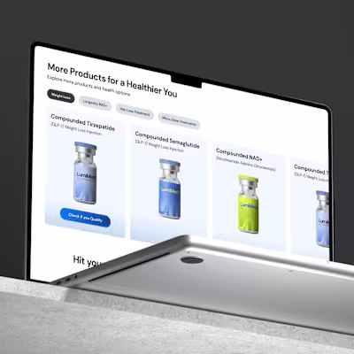 Health Care pricing page designs.